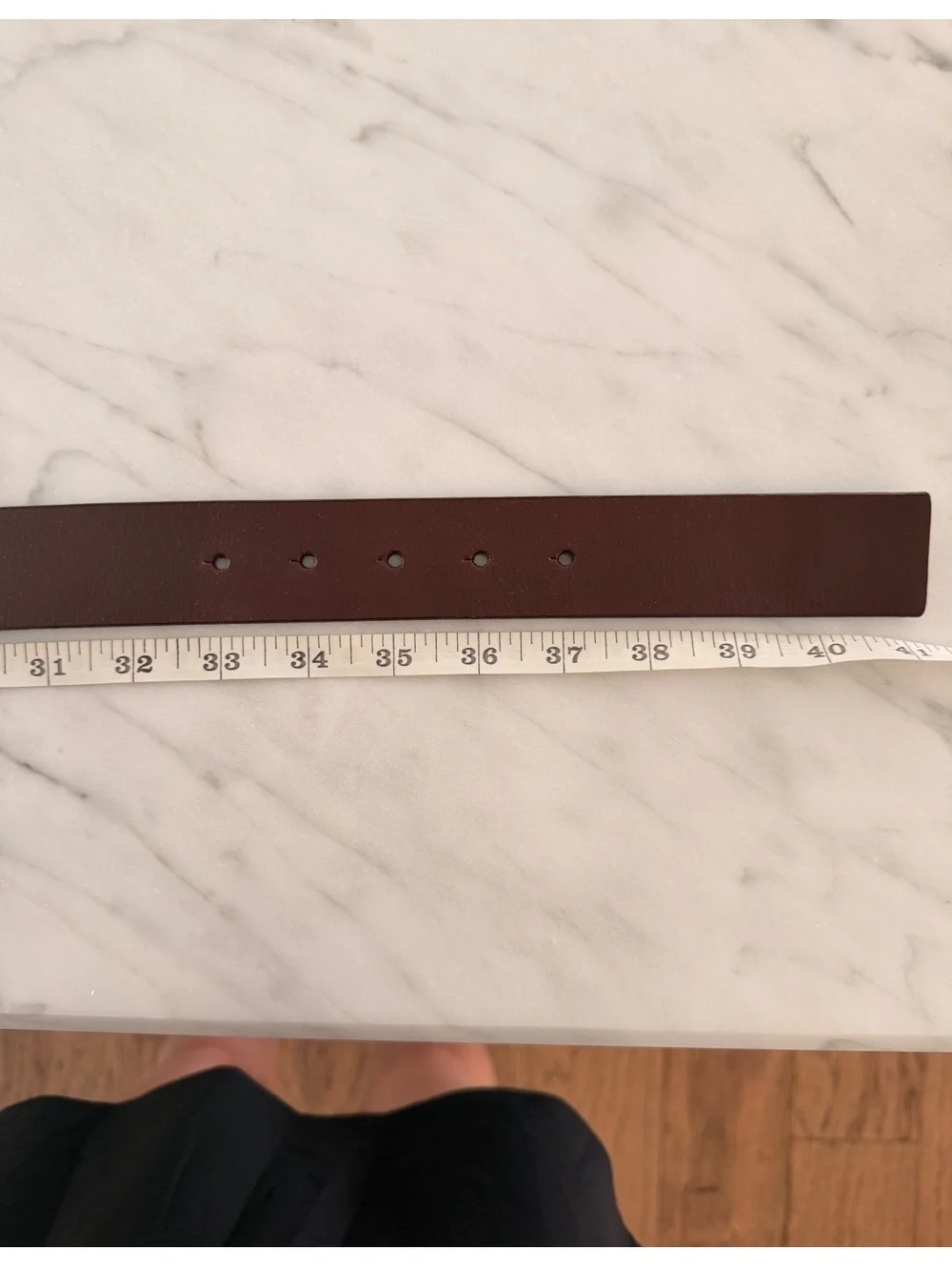 Brown Genuine Leather Women's Belt with Decorative Butterfly Buckle
